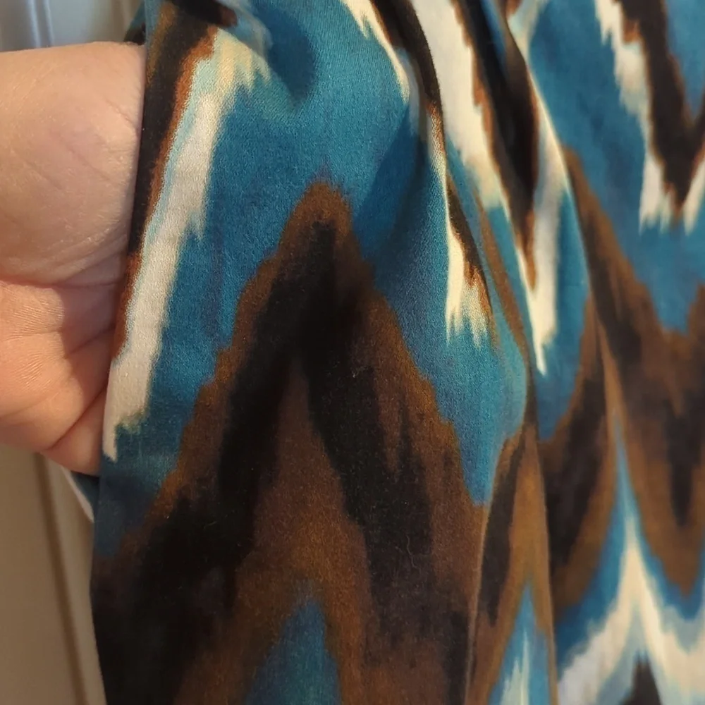 Worthington Stretch Chevron Southwestern feel Swinging Mini - Size 14 - Picture 6 of 12